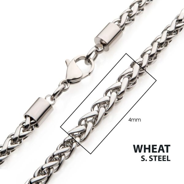 4mm Steel Wheat Chain Necklace
