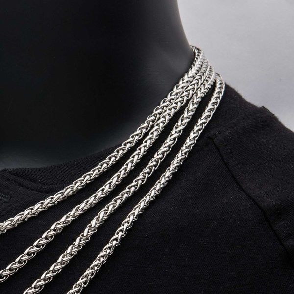 4mm Steel Wheat Chain Necklace Image 4 Jayson Jewelers Cape Girardeau, MO