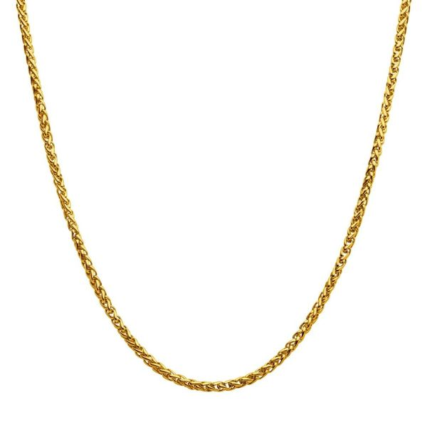 Titanium 4mm Wheat Link Necklace Chain Sz 16