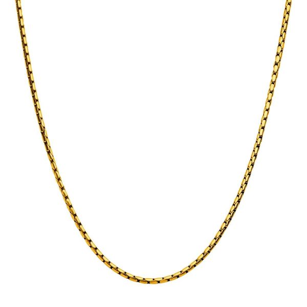3mm 18K Gold Plated Boston Link Chain Image 2 Jayson Jewelers Cape Girardeau, MO