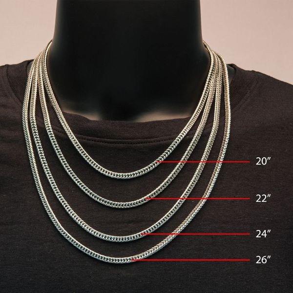Buy 1.5mm Oxidized Square Foxtail Chain Necklace 925 Sterling Silver 16,  18, 20, 24, 30 Antique Finish Antiqued Online in India - Etsy