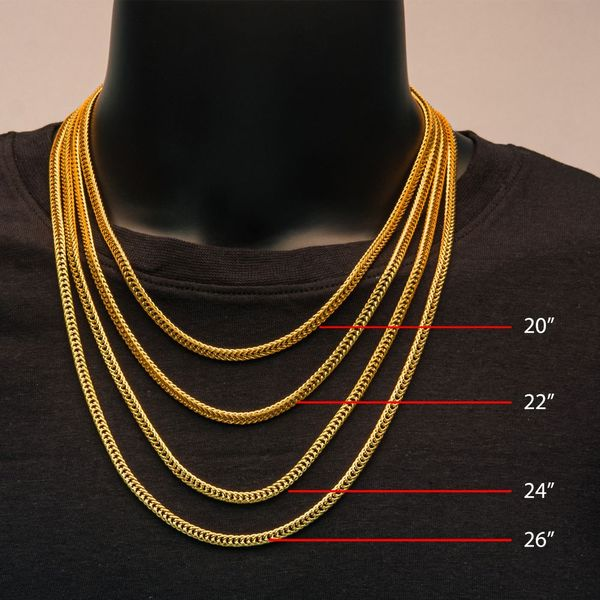 Chic Torques Women Young Girls Gift Jewelry, Gold Color Stainless Steel 4MM  Wide Chain Choker Necklace