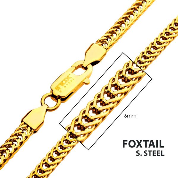 6mm 18K Gold Plated Foxtail Chain Carroll / Ochs Jewelers Monroe, MI