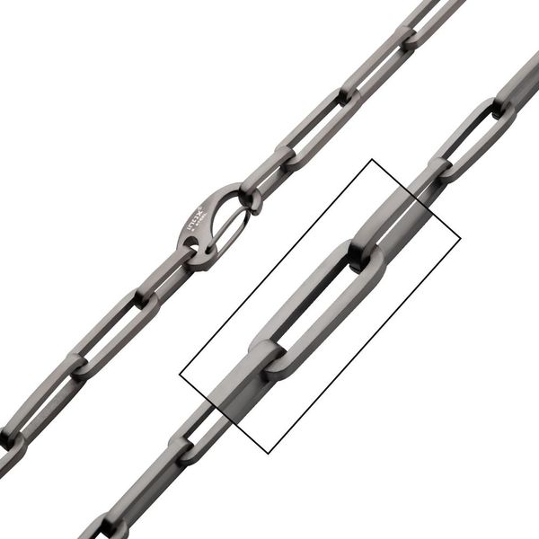 Gun Metal IP Steel Paperclip Link Chain Necklace Glatz Jewelry Aliquippa, PA