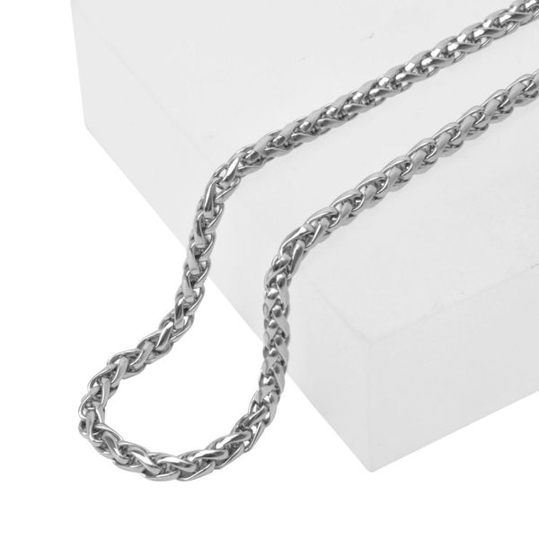 3.4mm Round Wheat Chain with Lobster Closure Image 3 Tipton's Fine Jewelry Lawton, OK