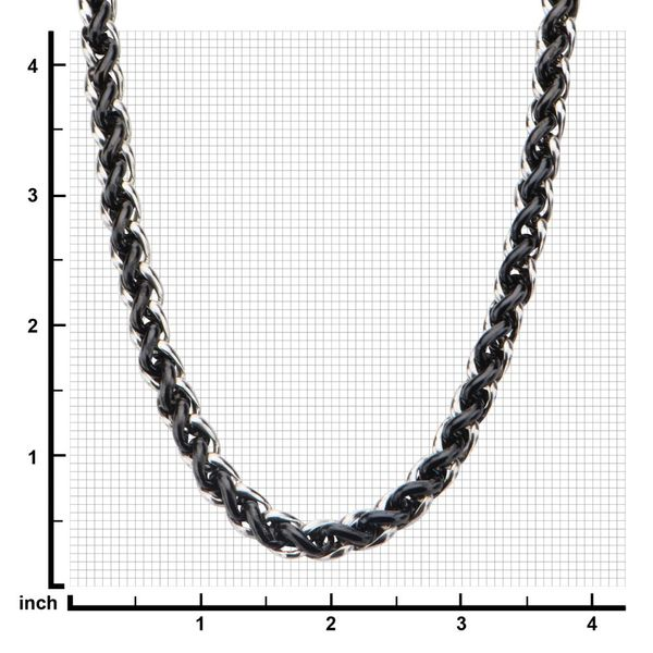 INOX Jewelry Double Sided Black IP with Gold IP & Steel Mesh