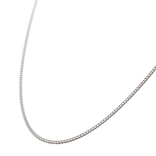 925 Sterling Silver Rhodium Plated Curb Chain Necklace Image 3 Milano Jewelers Pembroke Pines, FL