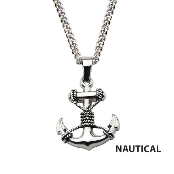 INOX Stainless Steel Anchor Pendant With Chain SSP15103NK Spath inox-stainless-steel-anchor-pendant-with-chain-ssp15103nk-spath
