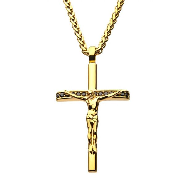 Large Wood Cross Necklace for Men with Jesus Christ Pendant No Thanks!