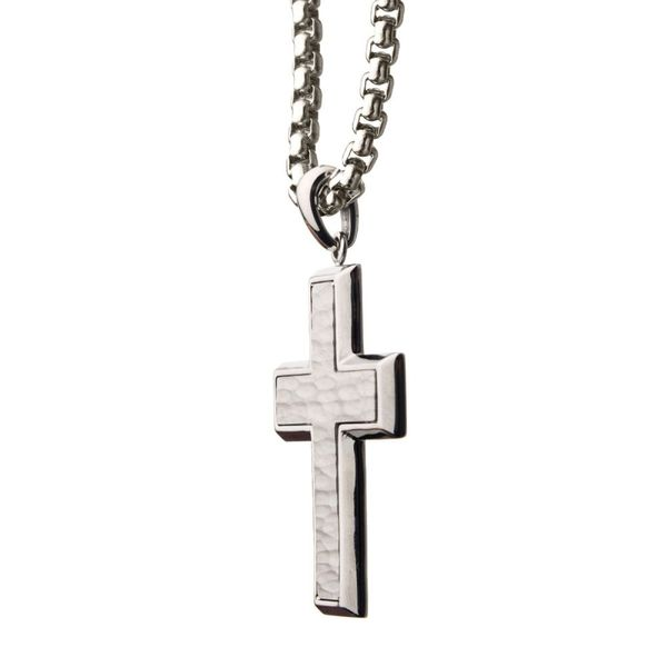 Small Plain Mens Stainless Steel Cross Pendant Necklace - Waterproof - Non  Tarnish - Loralyn Designs