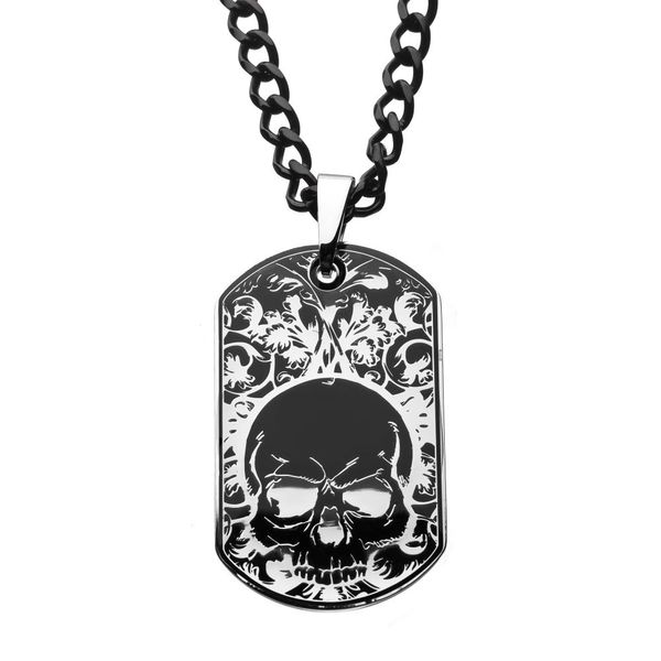 A N Enterprises Black & Silver Metal Military Locket Dog Tag Pendant With  Chain For Boys