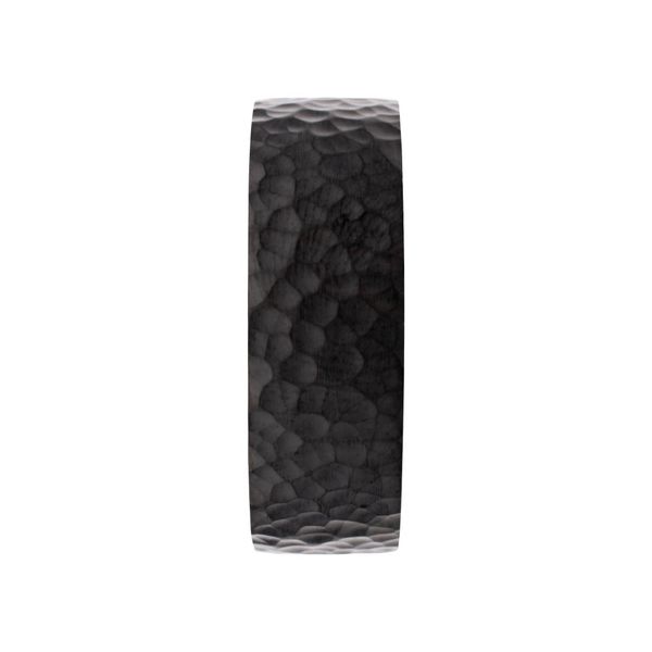 Black IP Titanium & Redwood Matte Finish Hammered Comfort Fit Ring Image 3 Tipton's Fine Jewelry Lawton, OK