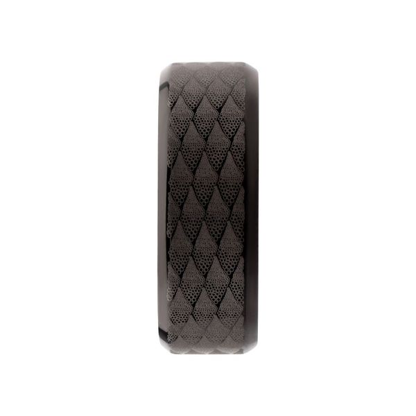 Black IP Titanium Etched Fishskin Comfort Fit Ring Image 3 Glatz Jewelry Aliquippa, PA
