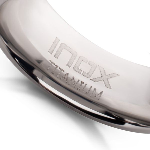 Titanium Prong Set Black Gem Streamline Comfort Fit Ring Image 4 Ware's Jewelers Bradenton, FL