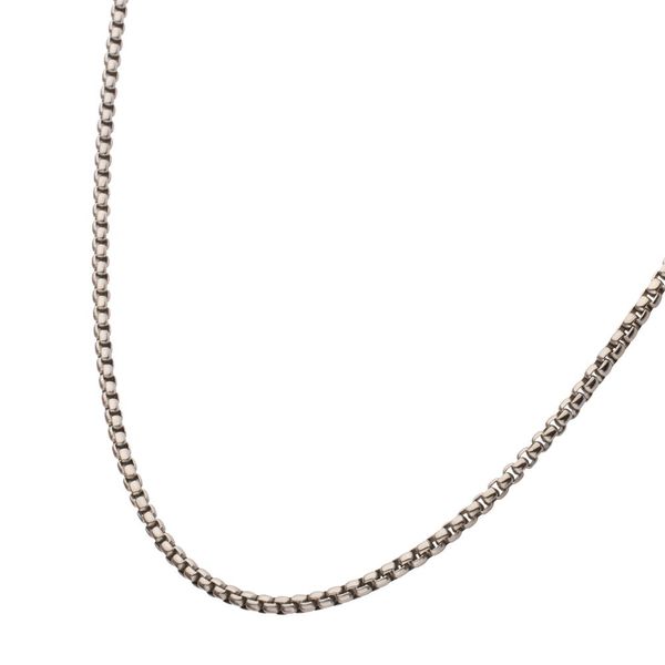 3mm Titanium Box Chain Necklace with Lobster Clasp Image 3 Alan Miller Jewelers Oregon, OH