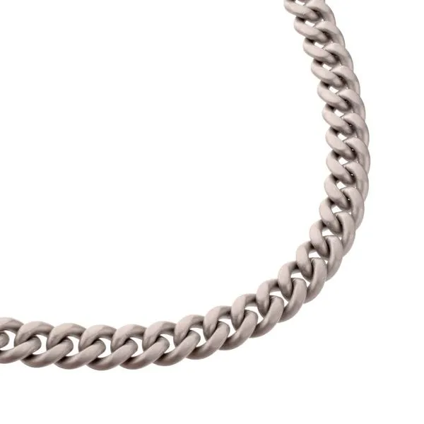 8mm Titanium Flat Clasp Miami Cuban Necklace TINKCHN3508-22