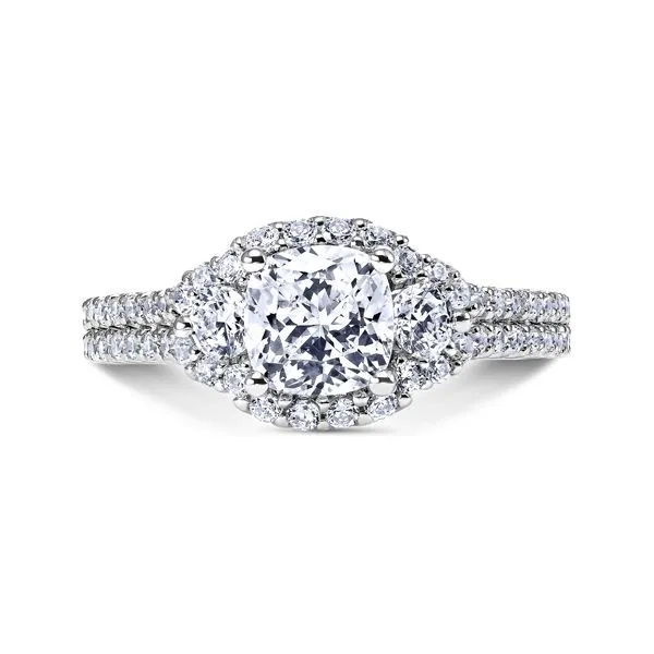 0.91 Cttw Two Row Pear and Round Diamond Fashion Ring in White Gold