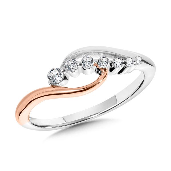 Two-Tone Love Moments Infinity Graduating Diamond Bypass Ring Mesa Jewelers Grand Junction, CO