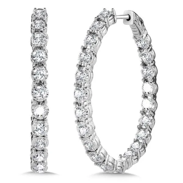 Diamond Star Oval In-Out Hoops (3.00 ctw)