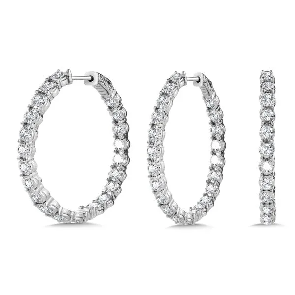 Diamond Star Oval In-Out Hoops (3.00 ctw)
