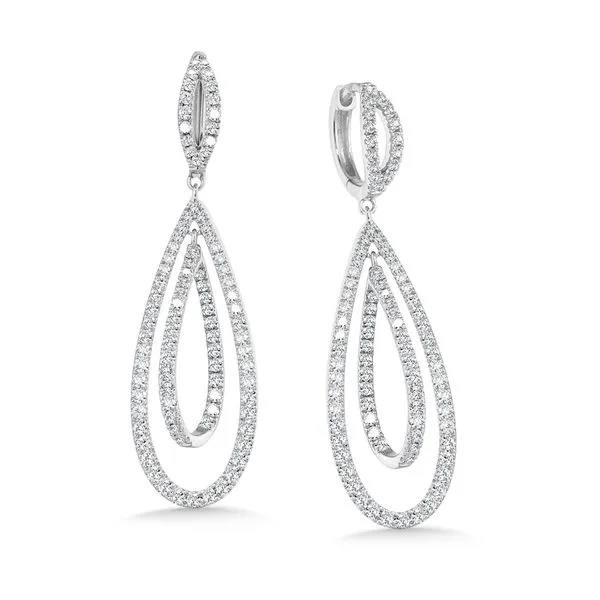 14K Diamond Dangle Earrings