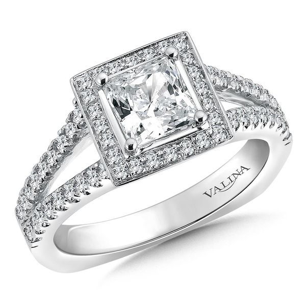 Halo Style Engagement Ring for a Princess-Cut Center Midtown Diamonds Reno, NV