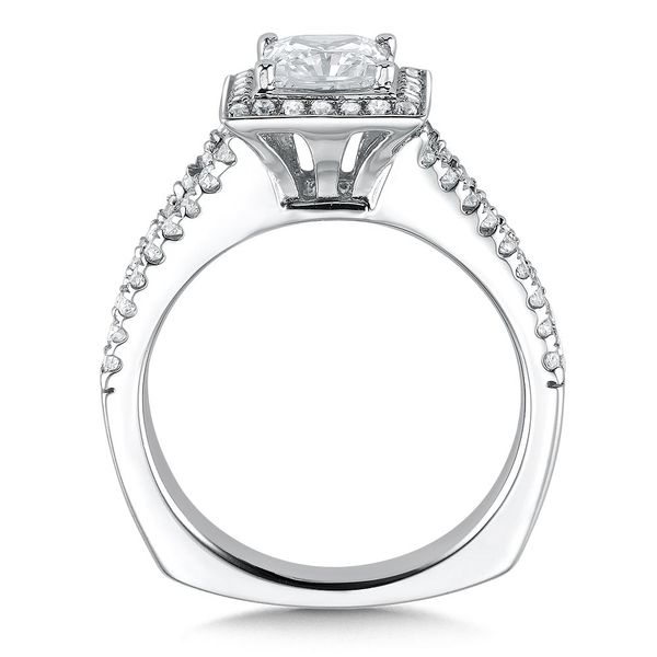 Halo Style Engagement Ring for a Princess-Cut Center Image 2 Cottage Hill Diamonds Elmhurst, IL