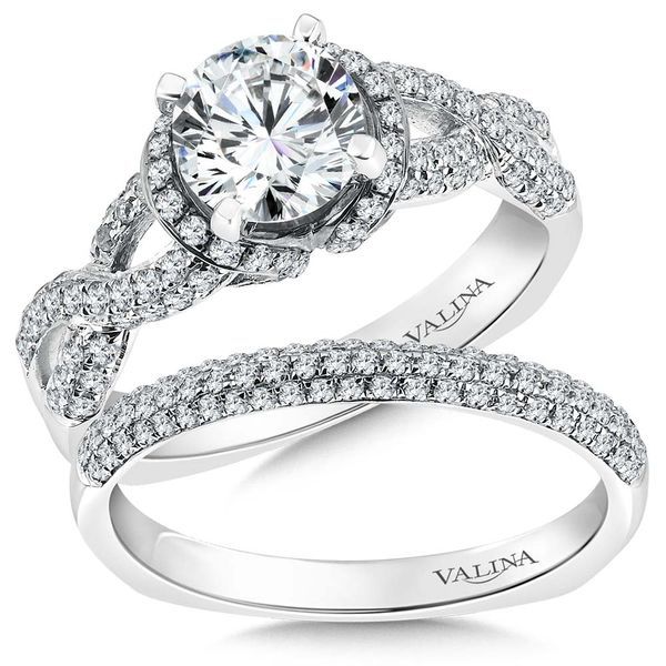 Crisscross Diamond Engagement Ring Image 4 The Jewelry Source El Segundo, CA