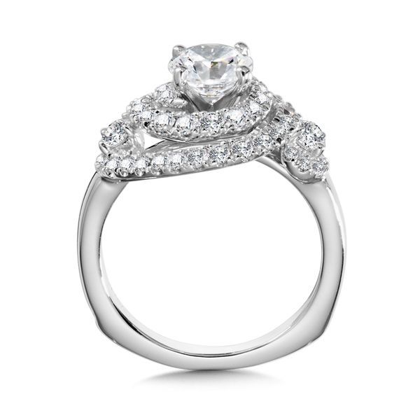 Modern Spiral Halo Engagement Ring Image 3 Jayson Jewelers Cape Girardeau, MO