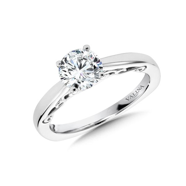 Solitaire Diamond Engagement Ring w/ Spiral Undergallery Cottage Hill Diamonds Elmhurst, IL