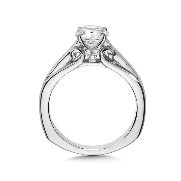 Diamond Solitaire Engagement Ring w/ Spiral Undergallery Image 2 Cottage Hill Diamonds Elmhurst, IL