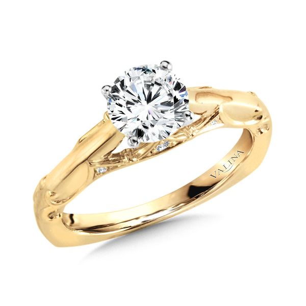 Diamond Solitaire Engagement Ring w/ Stylized Ungergallery The Jewelry Source El Segundo, CA