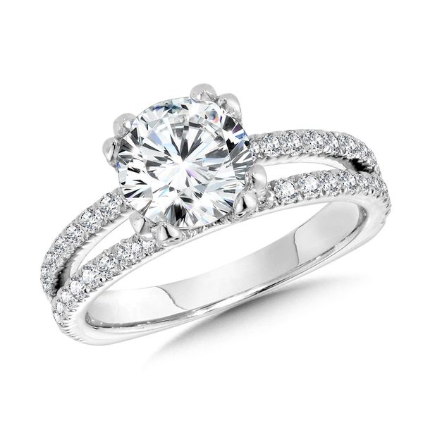 Split Shank Round Engagement Rings
