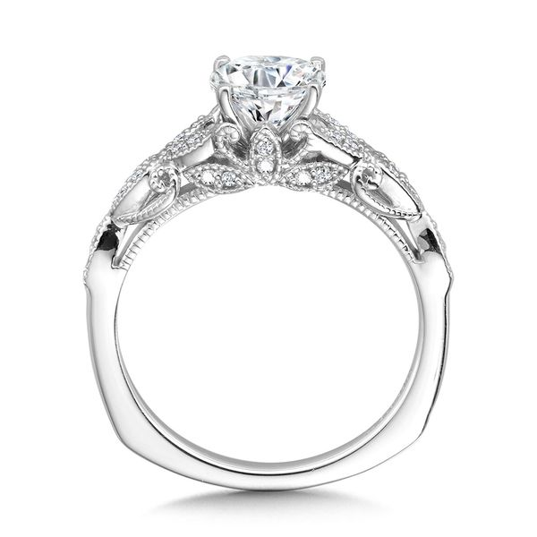 Oxford Diamond Co Sterling Silver Women's Vintage Antique Style Round Cubic  Zirconia Engagement Ring Sizes 4 | Amazon.com
