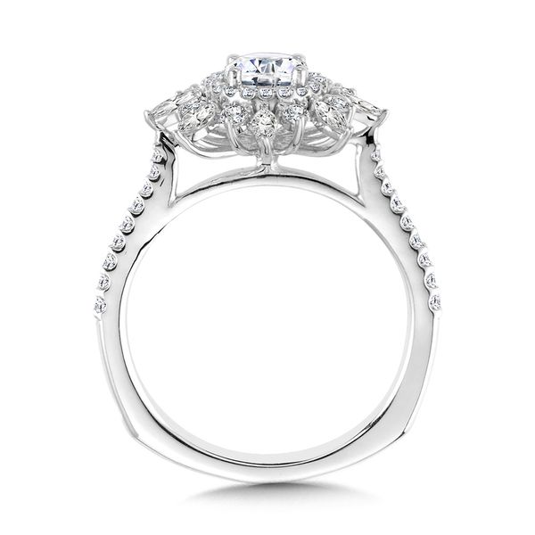 Floral Double Halo Diamond Engagement Ring  Image 2 Mesa Jewelers Grand Junction, CO