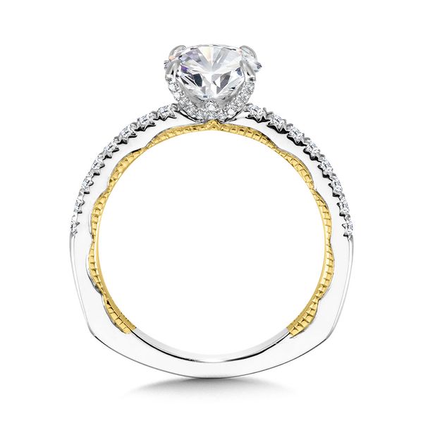 Straight Two-Tone & Milgrain-Beaded Hidden Accents Diamond Engagement Ring  Image 2 Glatz Jewelry Aliquippa, PA