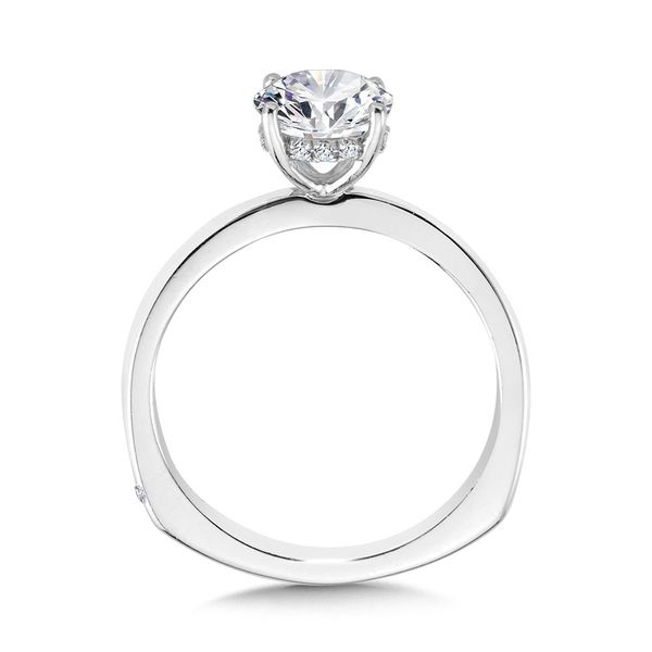 WG Solitaire Hidden Halo Diamond Engagement Ring Image 2 Mesa Jewelers Grand Junction, CO