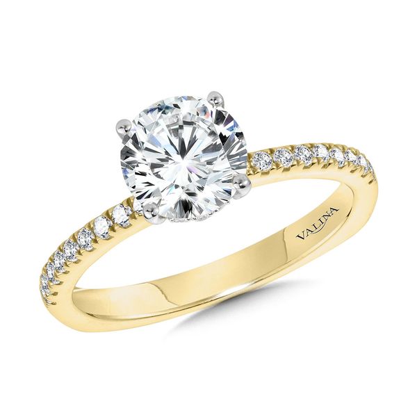 Straight Hidden Halo Diamond Engagement Ring Jayson Jewelers Cape Girardeau, MO