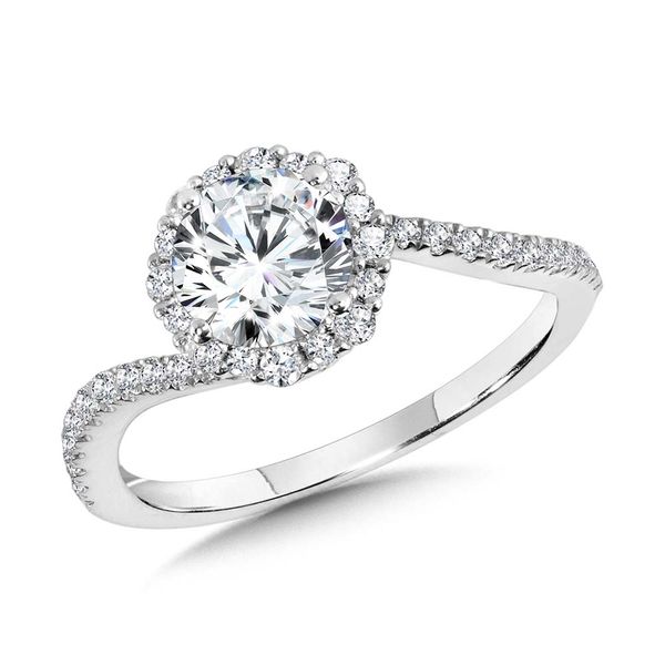 Bypass Blooming Halo Diamond Engagement Ring  Cottage Hill Diamonds Elmhurst, IL