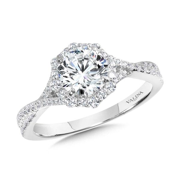 Blooming Halo & Crisscross Diamond Engagement Ring  Midtown Diamonds Reno, NV
