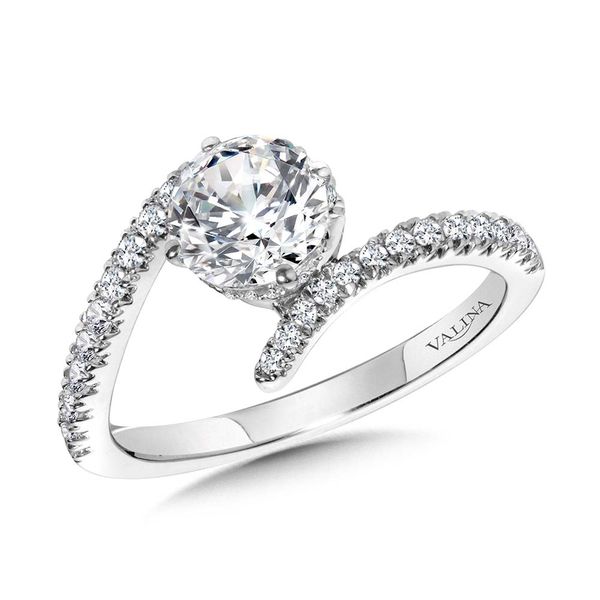 Hidden Halo Bypass Diamond Engagement Ring - Main Image