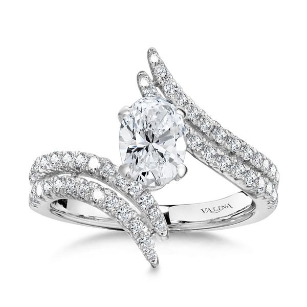 Dramatic Oval-Cut, Split Shank, Bypass, & Hidden Halo Diamond Engagement Ring Jayson Jewelers Cape Girardeau, MO
