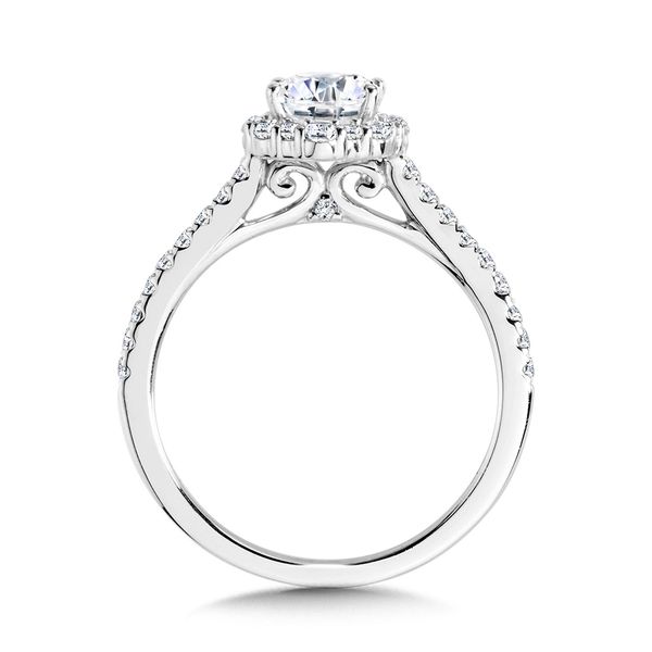 Oval-Cut Straight Blooming Halo Diamond Engagement Ring  Image 2 Mesa Jewelers Grand Junction, CO