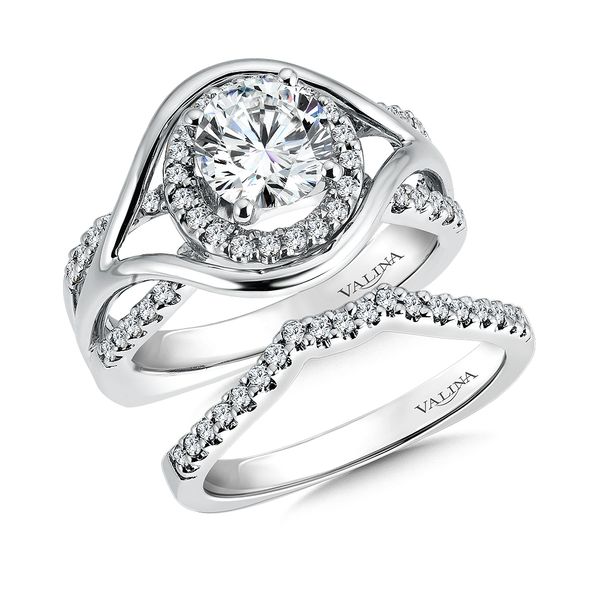 Split Shank Halo Diamond Engagement Ring Image 4 Cottage Hill Diamonds Elmhurst, IL
