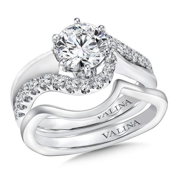 Spiral Style Diamond Engagement Ring Image 4 The Jewelry Source El Segundo, CA