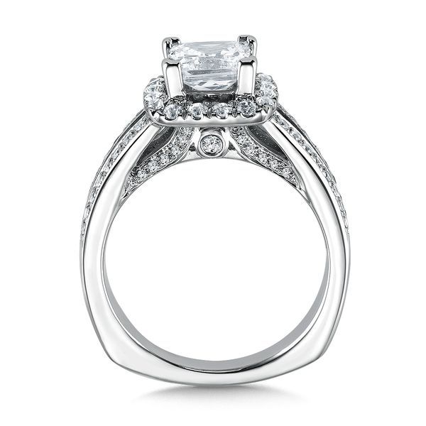 Cushion Shape Halo Diamond Engagement Ring Image 3 Cottage Hill Diamonds Elmhurst, IL
