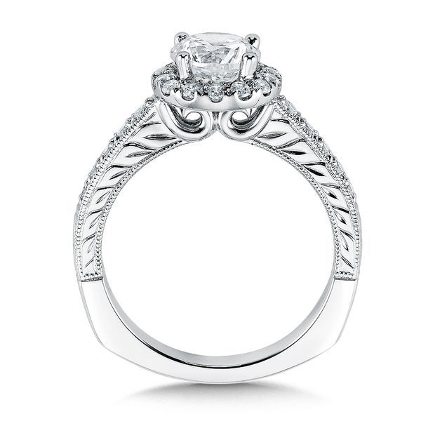Round Halo Diamond Engagement Ring Image 3 Glatz Jewelry Aliquippa, PA