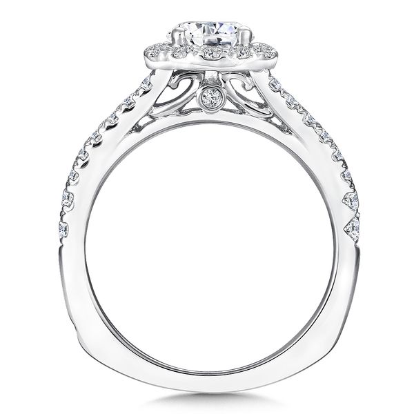 Round Halo Diamond Engagement Ring Image 2 Midtown Diamonds Reno, NV