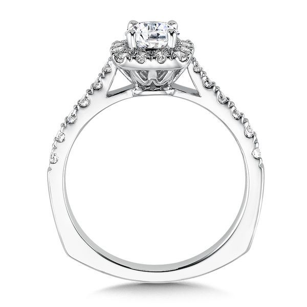 Cushion Shape Halo Diamond Engagement Ring Image 3 The Jewelry Source El Segundo, CA
