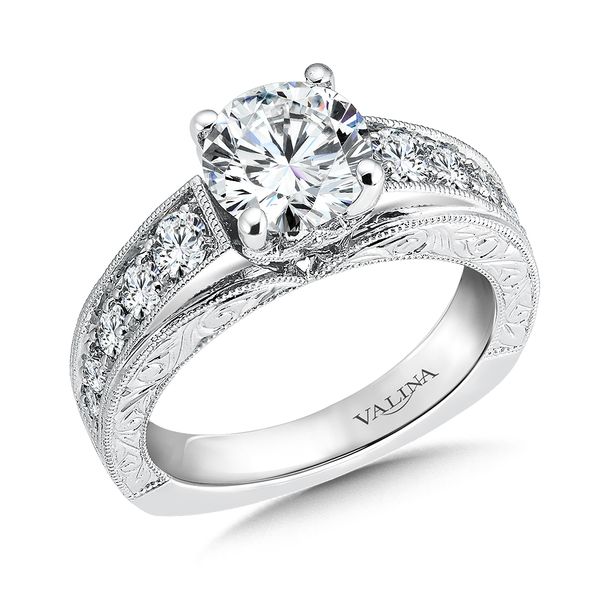 Diamond Engagement Ring with Side Stones Gold Mine Jewelers Jackson, CA